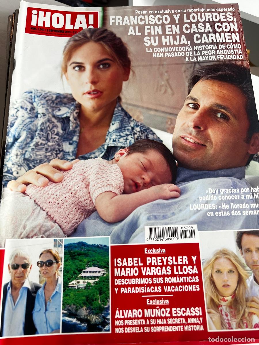 Coleccionismo de Revista Hola: HOLA! N&ordm; 3709. SEPTIEMBRE 2015. FRANCISCO Y LOURDES AL FIN EN CASA CON SU HIJA CARMEN