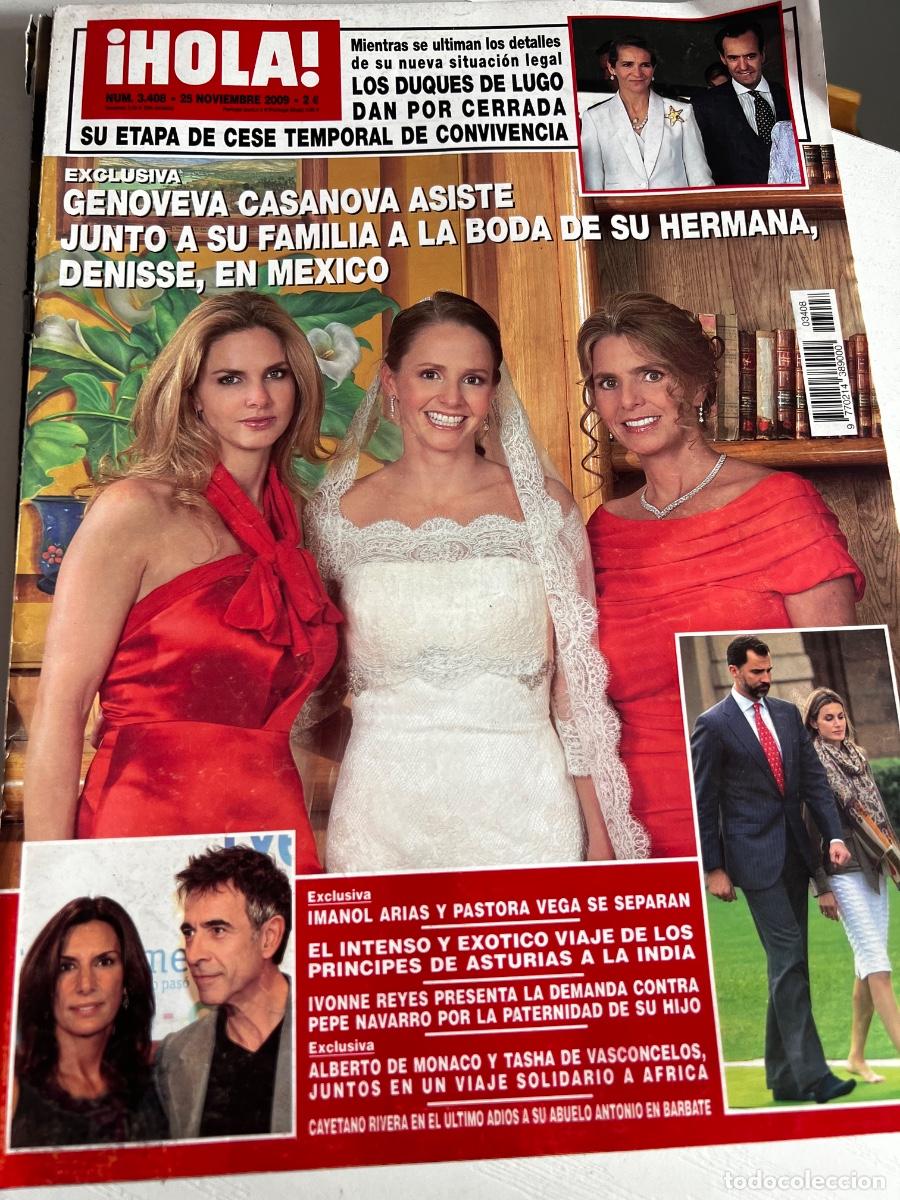 Coleccionismo de Revista Hola: HOLA! N&ordm; 3408. NOVIEMBRE 2009. GENOVEVA CASANOVA ASISTE JUNTO A SU FAMILIA A LA BODA DE SU HERMANA
