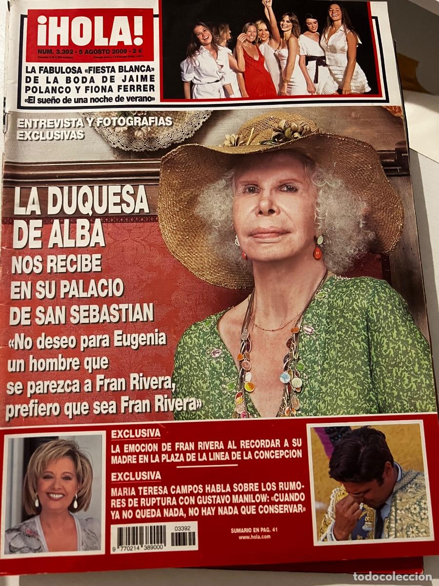 Coleccionismo de Revista Hola: HOLA! N&ordm; 3392. AGOSTO 2009. LA DUQUESA DE ALBA NOS RECIBE EN SU PALACIO DE SAN SEBASTIAN