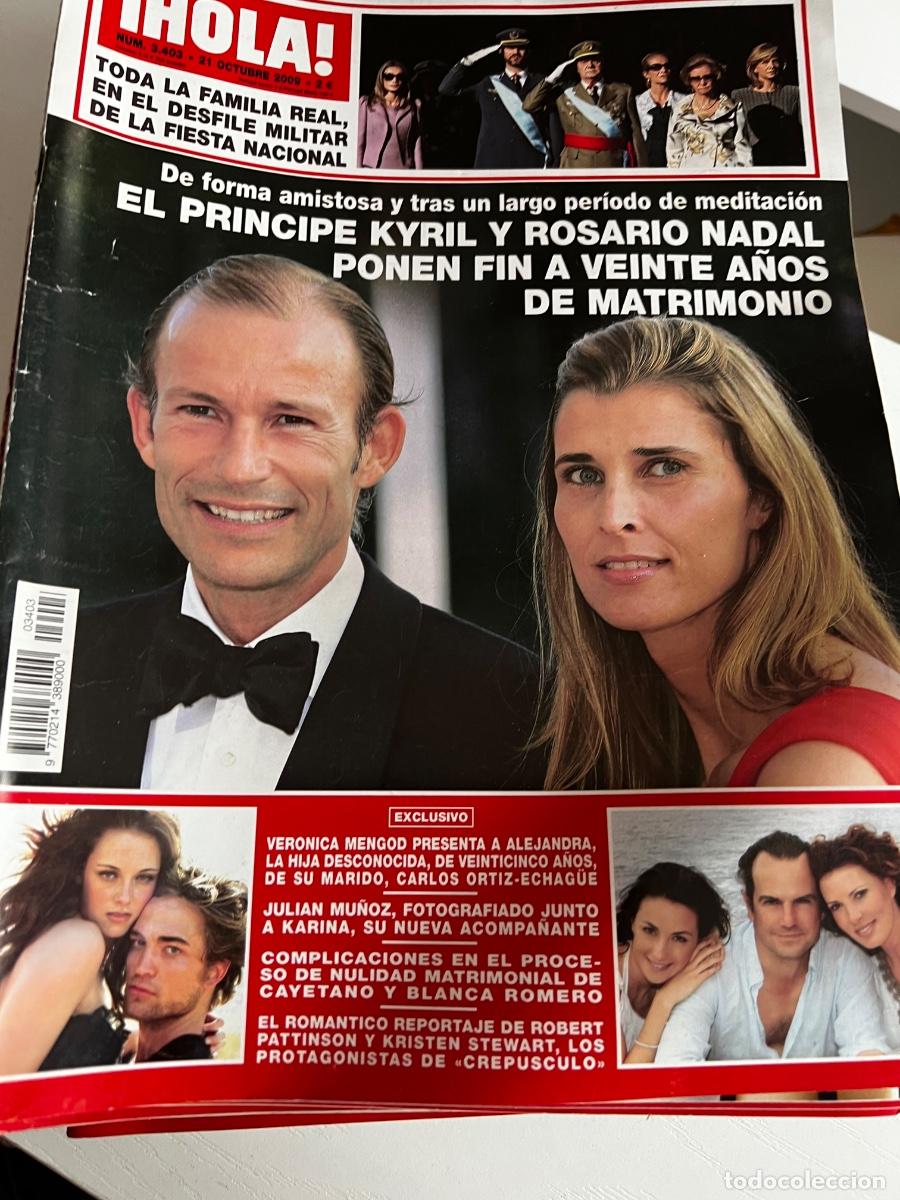 Coleccionismo de Revista Hola: HOLA! N&ordm; 3403. OCTUBRE 2009. EL PR&Iacute;NCIPE KYRIL Y ROSARIO NADAL PONEN FIN A VEINTE A&Ntilde;OS DE MATRIMONIO