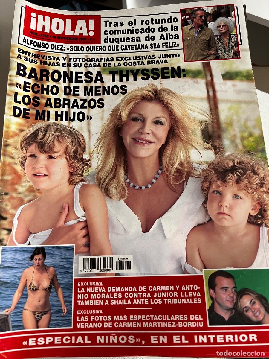 Coleccionismo de Revista Hola: HOLA! N&ordm; 3398. SEPTIEMBRE 2009. ENTREVISTA Y FOTOGRAF&Iacute;AS A LA BARONESA THYSSEN JUNTO A SUS HIJAS