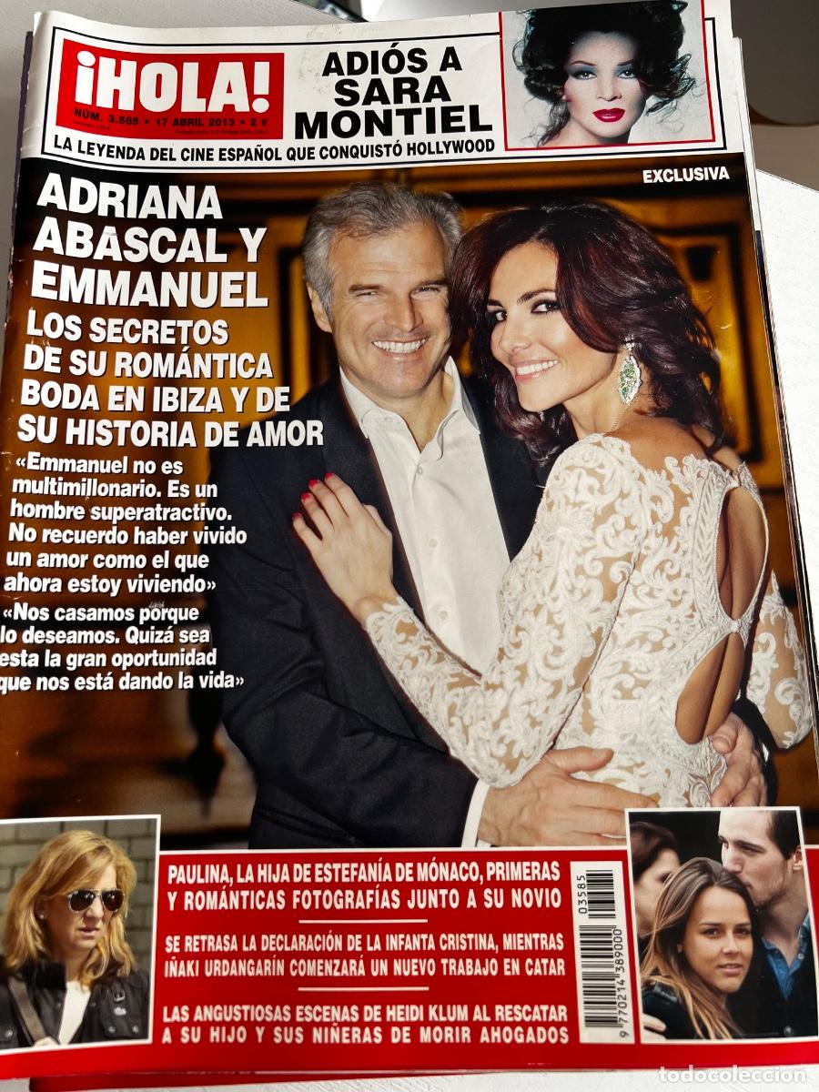 Coleccionismo de Revista Hola: HOLA! N&ordm; 3585. ABRIL 2013. ADRIANA ABASCAL Y EMMANUEL LOS SECRETOS DE SU ROM&Aacute;NTICA BODA