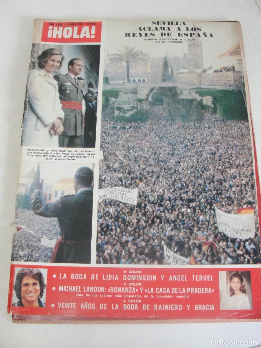 Sammeln von Zeitschriften &iexcl;Hola!: REVISTA HOLA REYES EN SEVILLA-ABRIL 1976-ANGEL TERUEL-BONANZA LANDON-GRACIA MONACO