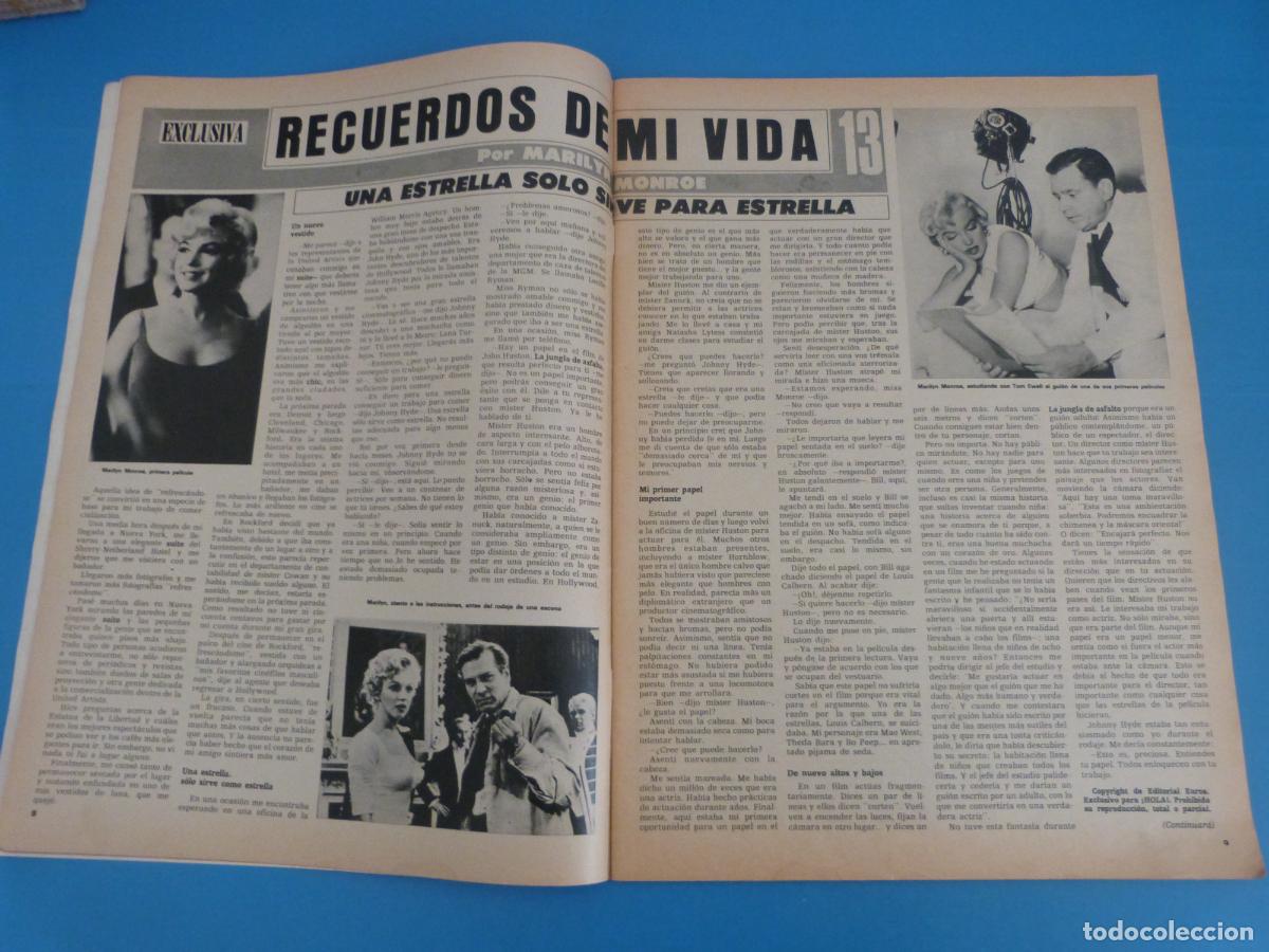 Coleccionismo de Revista Hola: RECORTE CLIPPING MARILYN MONROE REVISTA HOLA N&ordm; 1644 PAG. 8,9