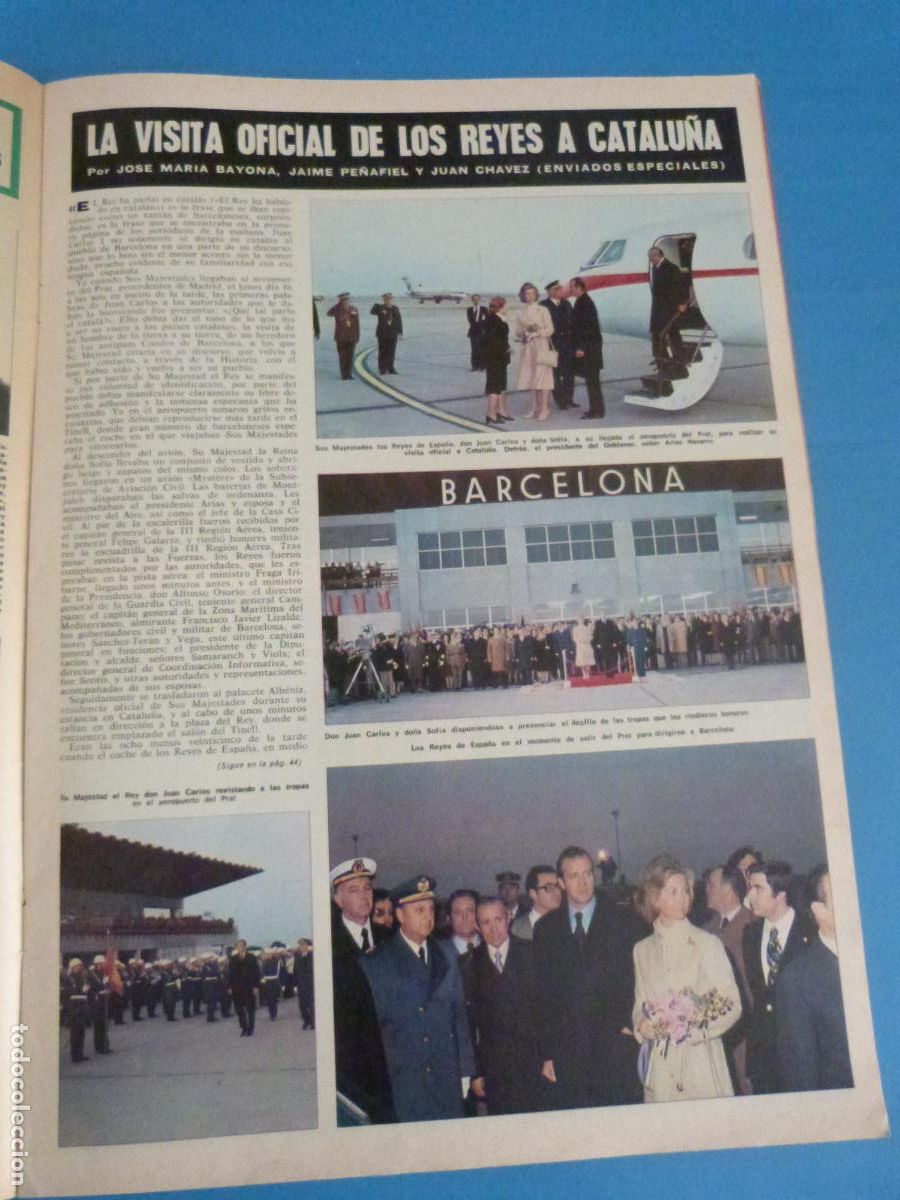 Coleccionismo de Revista Hola: RECORTE CLIPPING REYES DE ESPA&Ntilde;A REVISTA HOLA N&ordm; 1644 PAG. 35-42,45