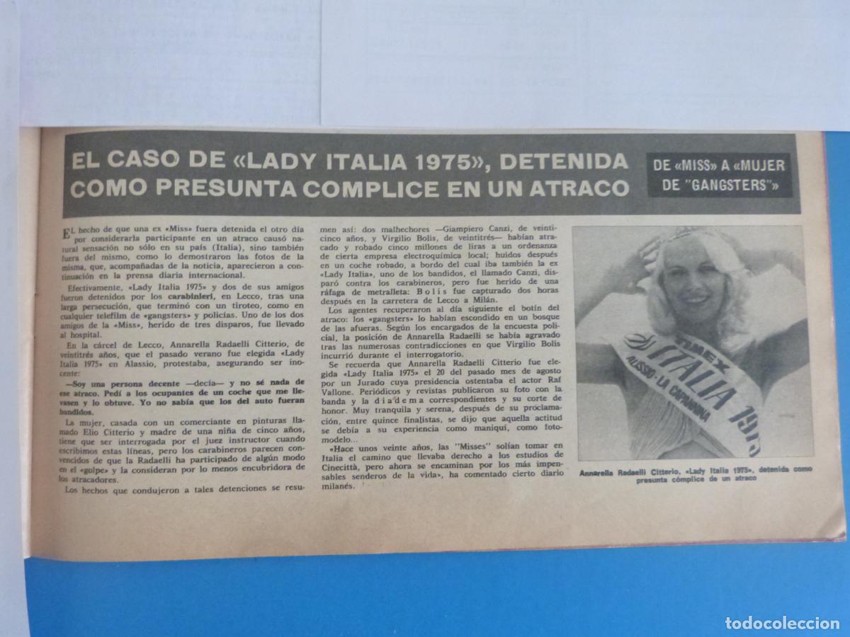 Coleccionismo de Revista Hola: RECORTE CLIPPING LADY ITALIA 1975 REVISTA HOLA N&ordm; 1644 PAG. 49