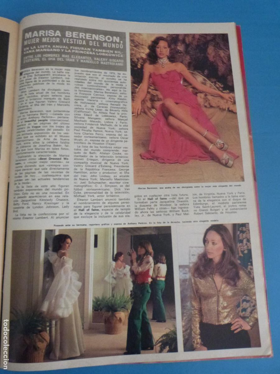 Coleccionismo de Revista Hola: RECORTE CLIPPING MARISA BERENSON REVISTA HOLA N&ordm; 1644 PAG. 59