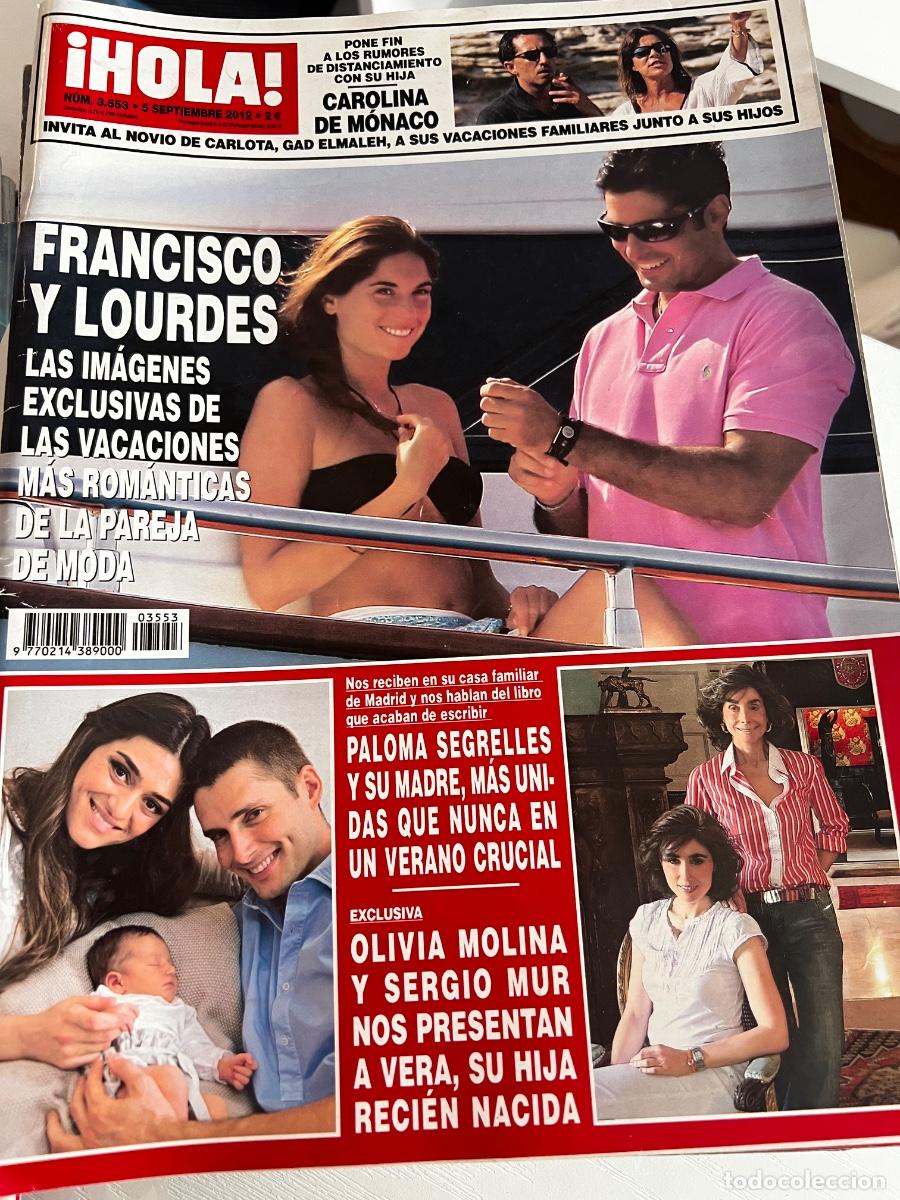 Coleccionismo de Revista Hola: HOLA! N&ordm; 3553. SEPTIEMBRE 2012. FRANCISCO Y LOURDES , LAS VACACIONES M&Aacute;S ROM&Aacute;NTICAS DE LA PAREJA.