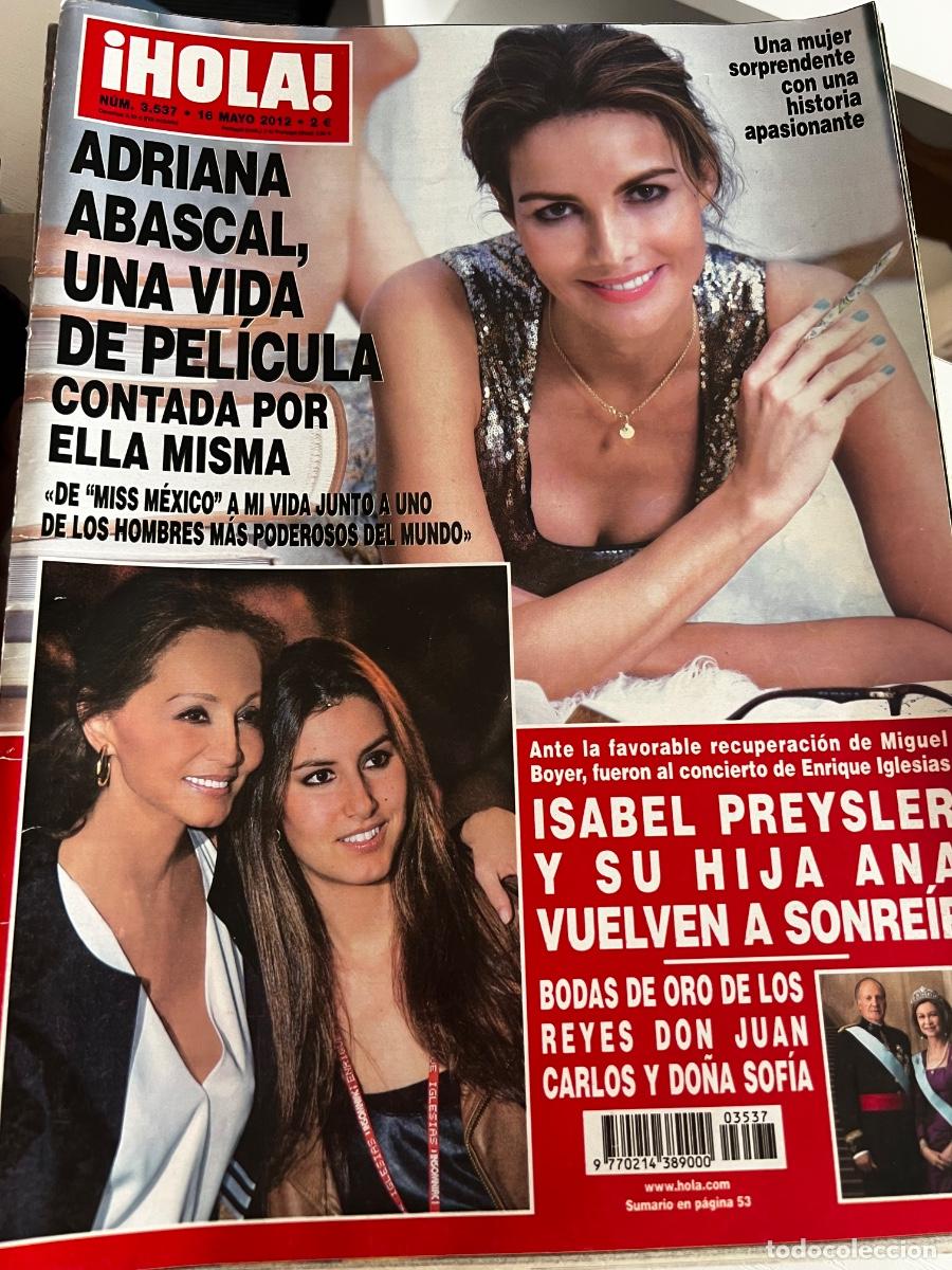 Coleccionismo de Revista Hola: HOLA! N&ordm; 3537. MAYO 2012. ADRIANA ABASCAL UNA VIDA DE PEL&Iacute;CULA CONTADA POR ELLA MISMA.