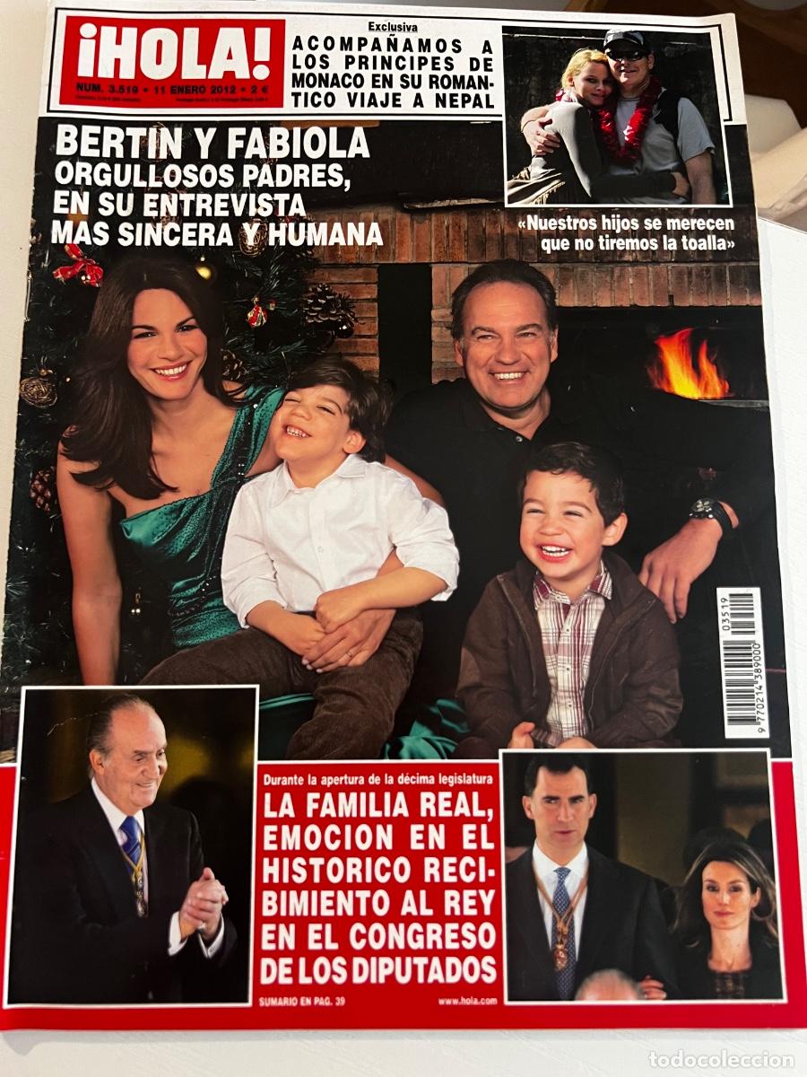 Coleccionismo de Revista Hola: HOLA! N&ordm; 3519. ENERO 2012. BERT&Iacute;N Y FABIOLA ORGULLOSOS PADRES EN SU ENTREVISTA M&Aacute;S SINCERA Y HUMANA