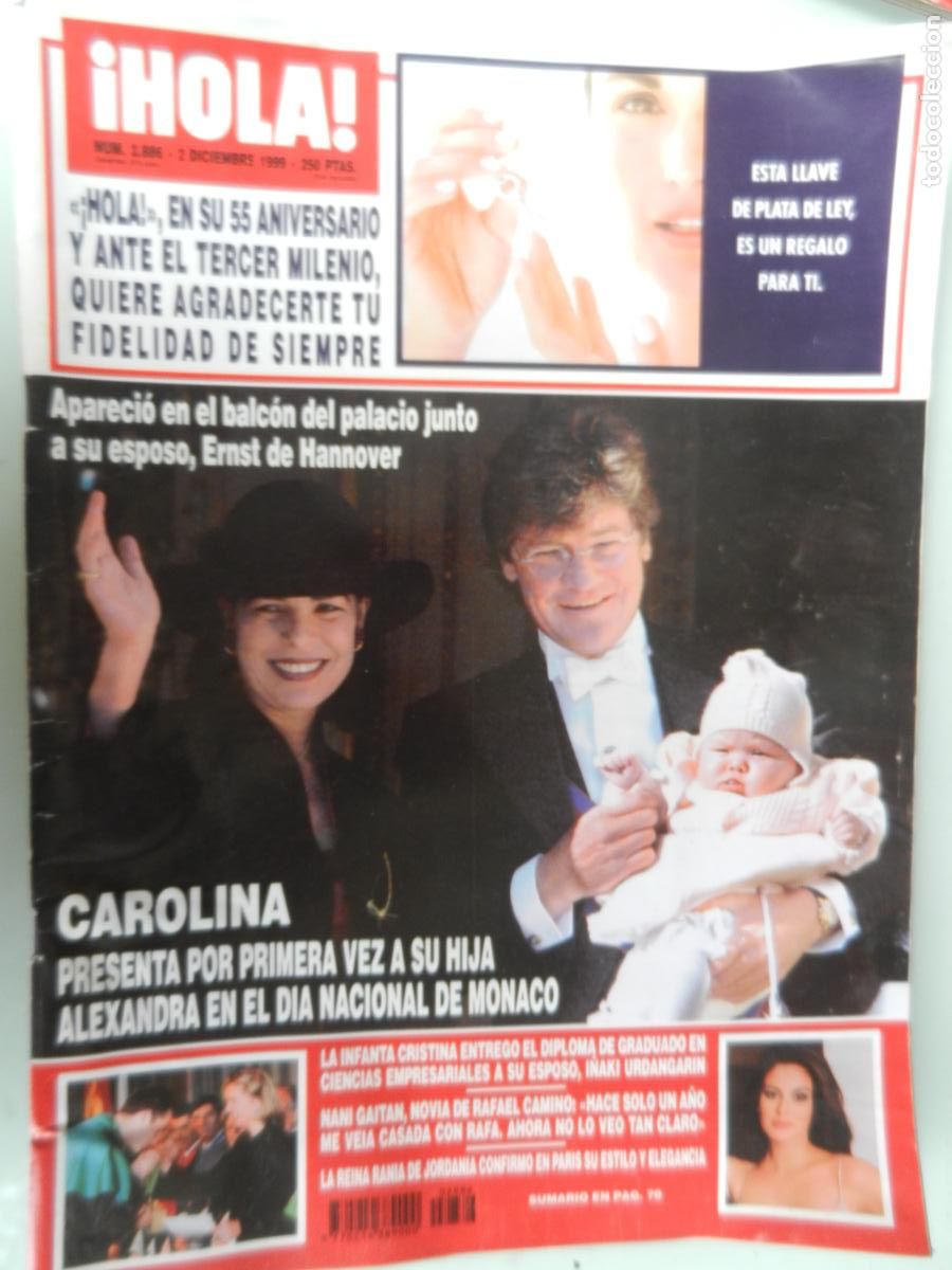 Coleccionismo de Revista Hola: HOLA REVISTA N&ordm; 2886- 12-1999-CAROLINA DE MONACO Y SU HIJA ALEXANDRA. NANI GAITAN. REINA RANIA.