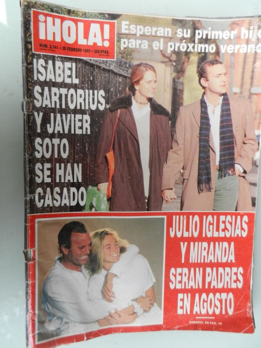 Coleccionismo de Revista Hola: HOLA REVISTA N&ordm; 2741-02-1997-ULIO IGLESIAS Y MIRANDA.MARIEL HEMINGWAY.MARK PHILLIPS. SARA BIASSINI