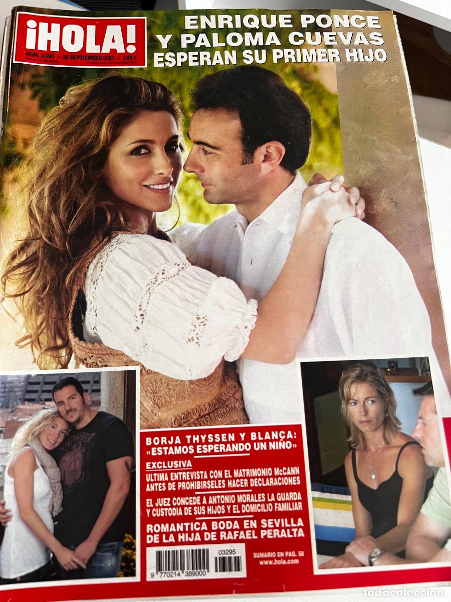 Coleccionismo de Revista Hola: &iexcl;HOLA! N&ordm; 3295. SEPTIEMBRE 2007. ENRIQUE PONCE Y PALOMA CUEVAS ESPERAN SU PRIMER HIJO
