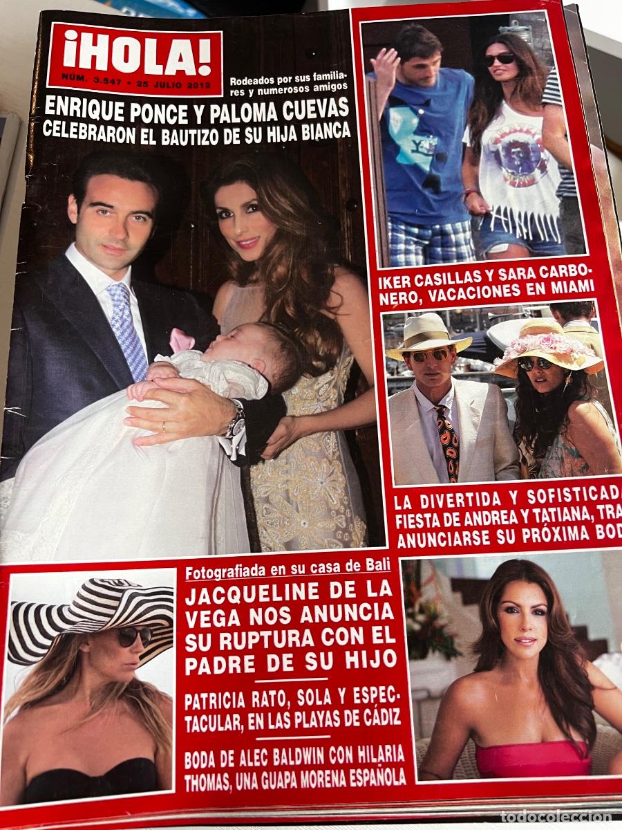 Coleccionismo de Revista Hola: HOLA! N&ordm; 3547. JULIO 2012. ENRIQUE PONCE Y PALOMA CUEVAS CELEBRARON EL BAUTIZO DE SU HIJA BIANCA.