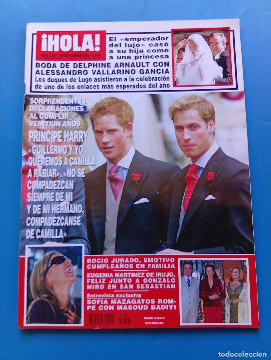 Coleccionismo de Revista Hola: &iexcl;HOLA! N&ordm; 3191. A&Ntilde;O 2005. PRINCIPE HARRY. ROCIO JURADO. EUGENIA MARTINEZ DE IRUJO. SOFIA M.... LEER