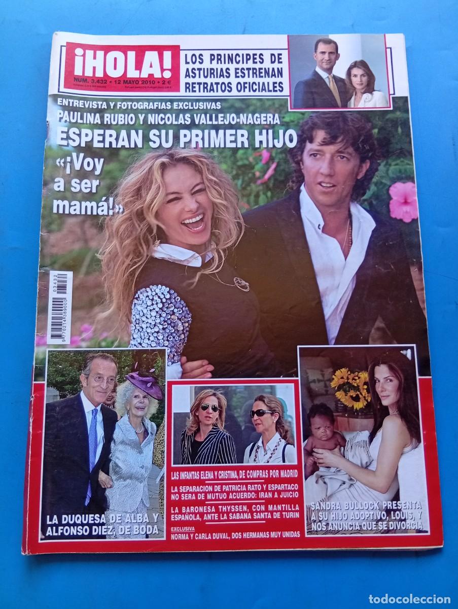 Coleccionismo de Revista Hola: &iexcl;HOLA! N&ordm; 3432. A&Ntilde;O 2010. PAULINA RUBIO Y NICOLAS VALLEJO-NAGERA ESPERAN SU PRIMER HIJO. LA.... LEER