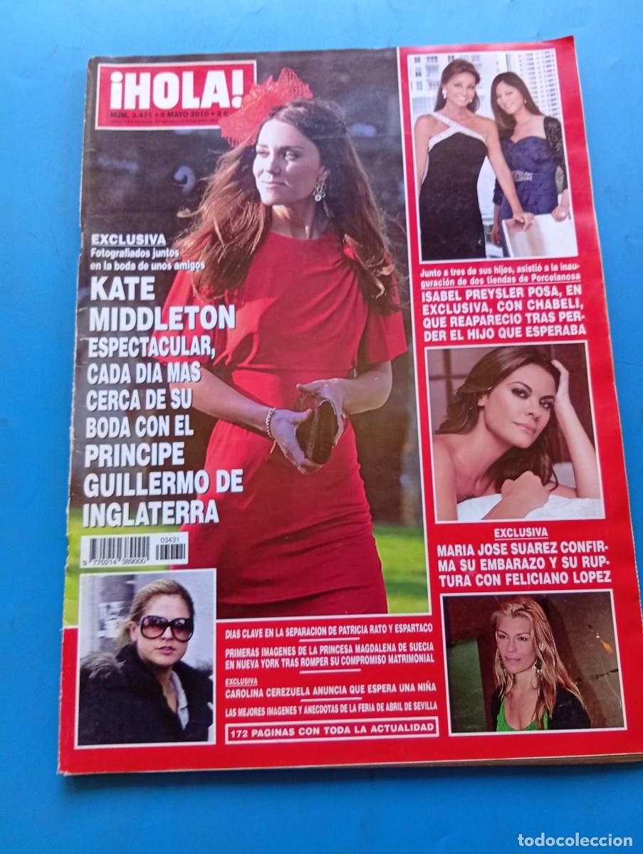 Coleccionismo de Revista Hola: &iexcl;HOLA! N&ordm; 3431. A&Ntilde;O 2010. KATE MIDDLETON. SEPARACION DE PATRICIA RATO Y ESPARTACO. MARIA.... LEER