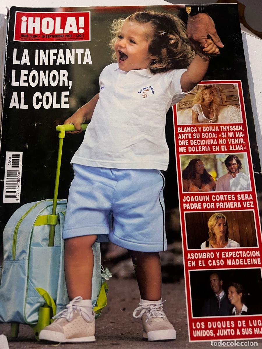 Coleccionismo de Revista Hola: &iexcl;HOLA! N&ordm; 3294. SEPTIEMBRE 2007. LA INFANTA LEONOR AL COLE. LEER