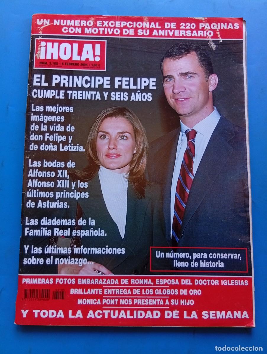 Coleccionismo de Revista Hola: &iexcl;HOLA! N&ordm; 3105. A&Ntilde;O 2004. EL PRINCIPE CUMPLE TREINTA Y SEIS A&Ntilde;OS. FOTOS DE RONNA EMBARAZADA.... LEER