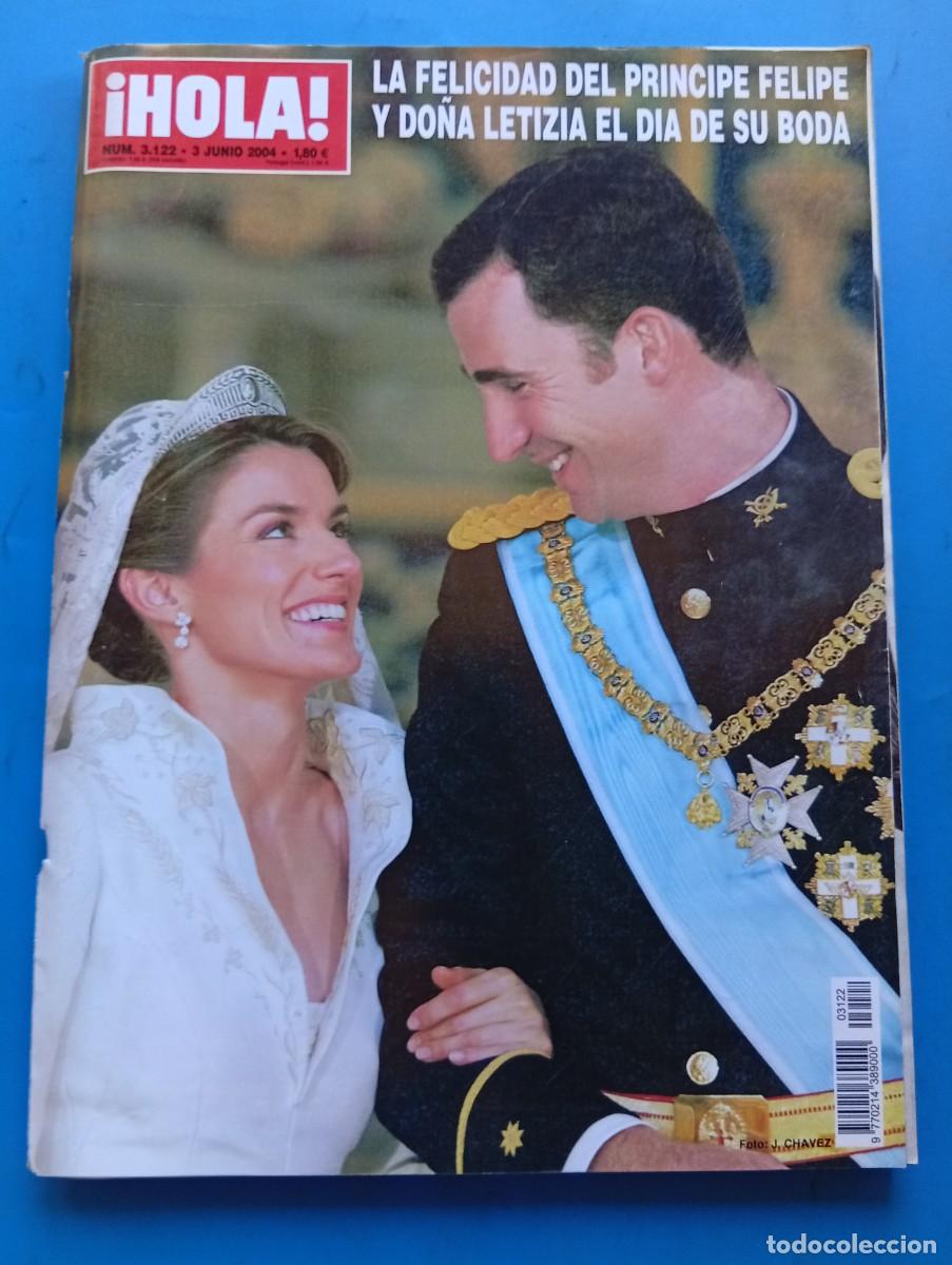 Coleccionismo de Revista Hola: &iexcl;HOLA! N&ordm; 3122. A&Ntilde;O 2004. LA FELICIDAD DEL PRINCIPE FELIPE Y DO&Ntilde;A LETIZIA EL DIA DE SU BODA.... LEER