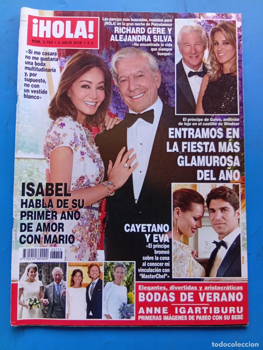Coleccionismo de Revista Hola: &iexcl;HOLA! N&ordm; 3753. A&Ntilde;O 2016. ISABEL PREYSLER HABLA DE SU PRIMER A&Ntilde;O JUNTO A MARIO. CAYETANO Y..... LEER