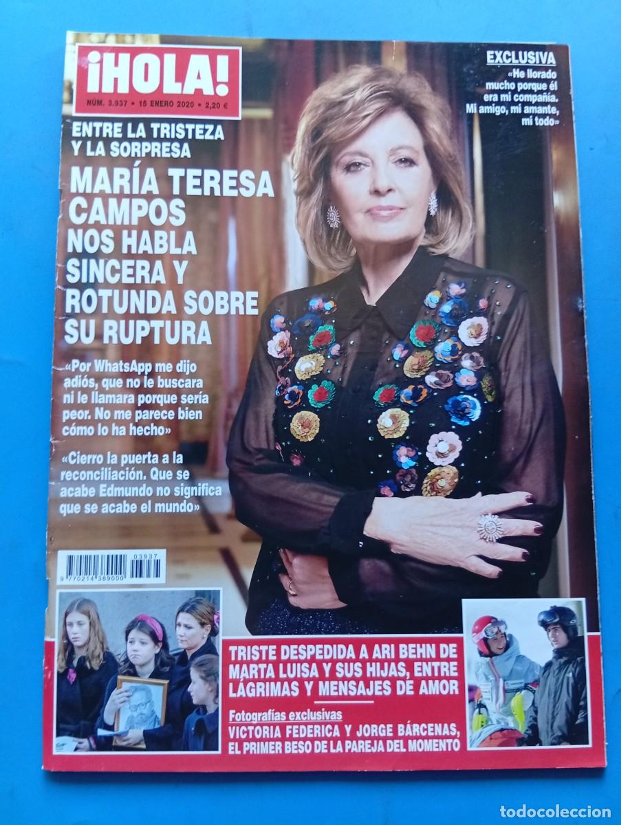 Coleccionismo de Revista Hola: &iexcl;HOLA! N&ordm; 3937. A&Ntilde;O 2020. MARIA TERESA CAMPOS NOS HABLA SOBRE SU RUPTURA. DESPEDIDA DE ARI .... LEER
