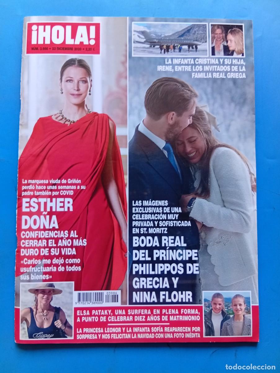 Coleccionismo de Revista Hola: &iexcl;HOLA! N&ordm; 3986. A&Ntilde;O 2020. ESTHER DO&Ntilde;A, EL A&Ntilde;O MAS DURO DE SU VIDA. BODA REAL EL PRINCIPE..... LEER