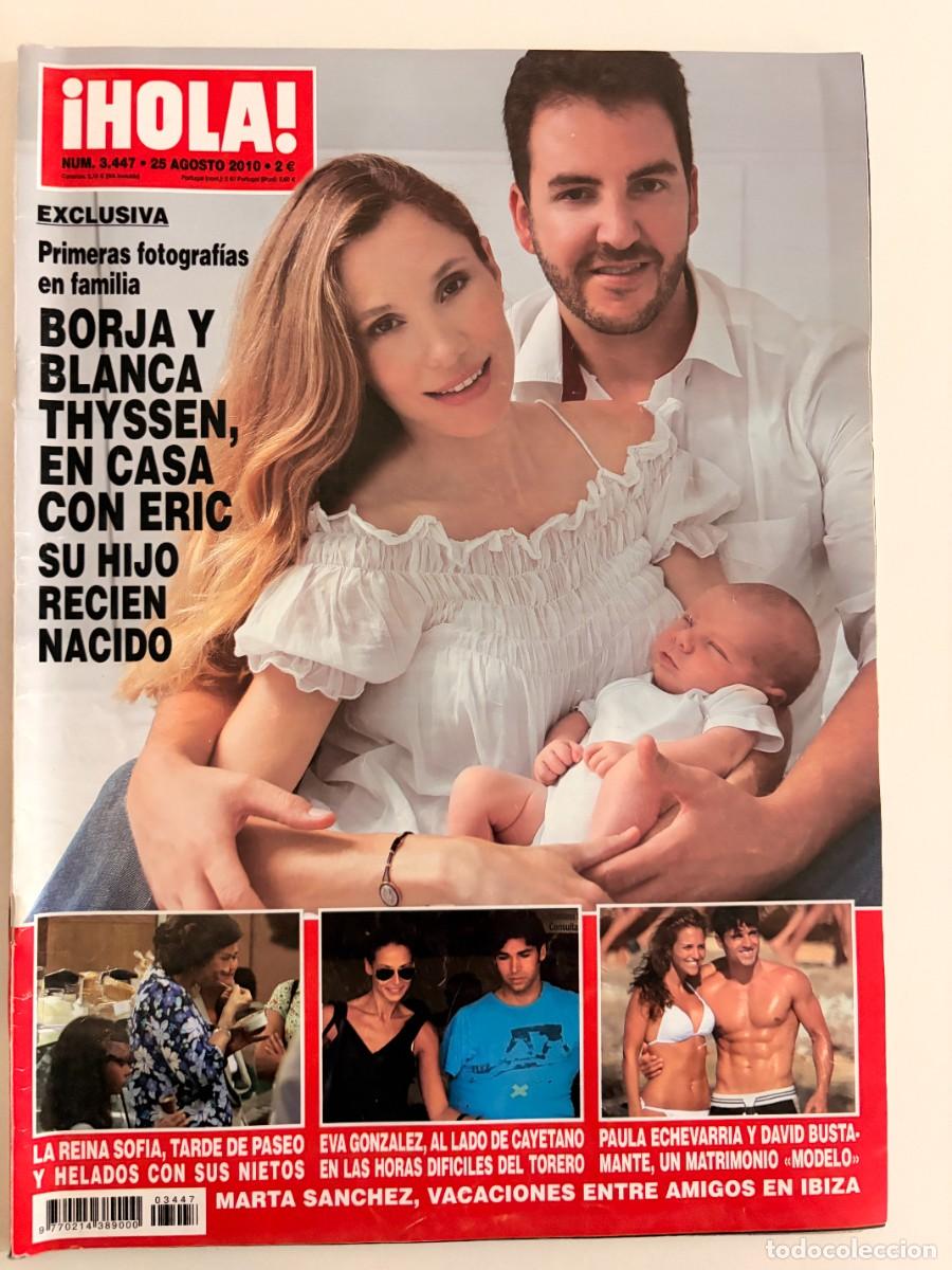 Coleccionismo de Revista Hola: &iexcl;HOLA! N&ordm; 3447. AGOSTO 2010. BORJA Y BLANCA THYSSEN PRESENTAN A SU HIJO. LEER.