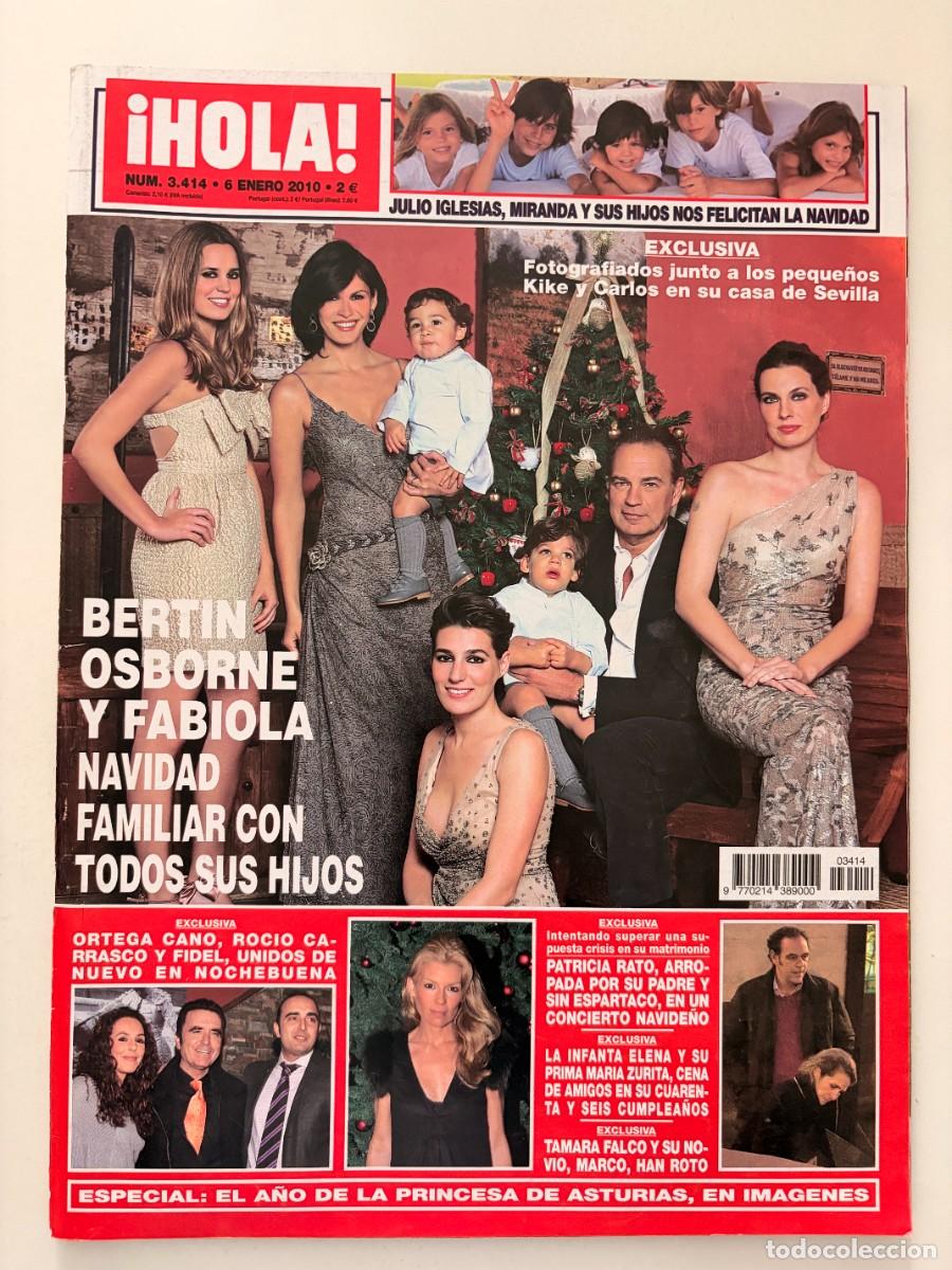Coleccionismo de Revista Hola: &iexcl;HOLA! N&ordm; 3414. ENERO 2010. BERTIN OSBORNE Y FABIOLA CELEBRAN UNA NAVIDAD EN FAMILIA. LEER.