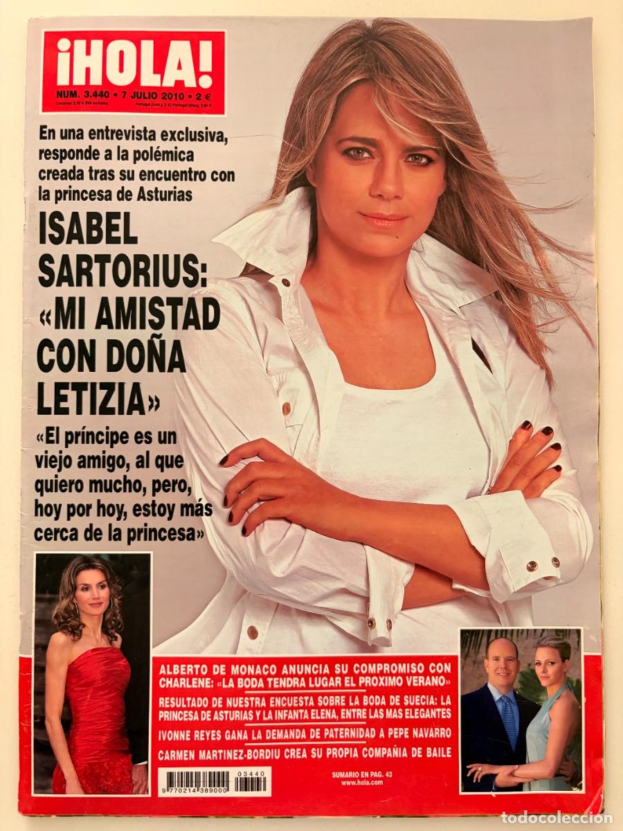 Collectionnisme de Magazine &iexcl;Hola!: &iexcl;HOLA! N&ordm; 3440. JULIO 2010. ISABEL SARTORIUS HABLA DE SU AMISTAD CON DO&Ntilde;A LETIZIA. LEER.
