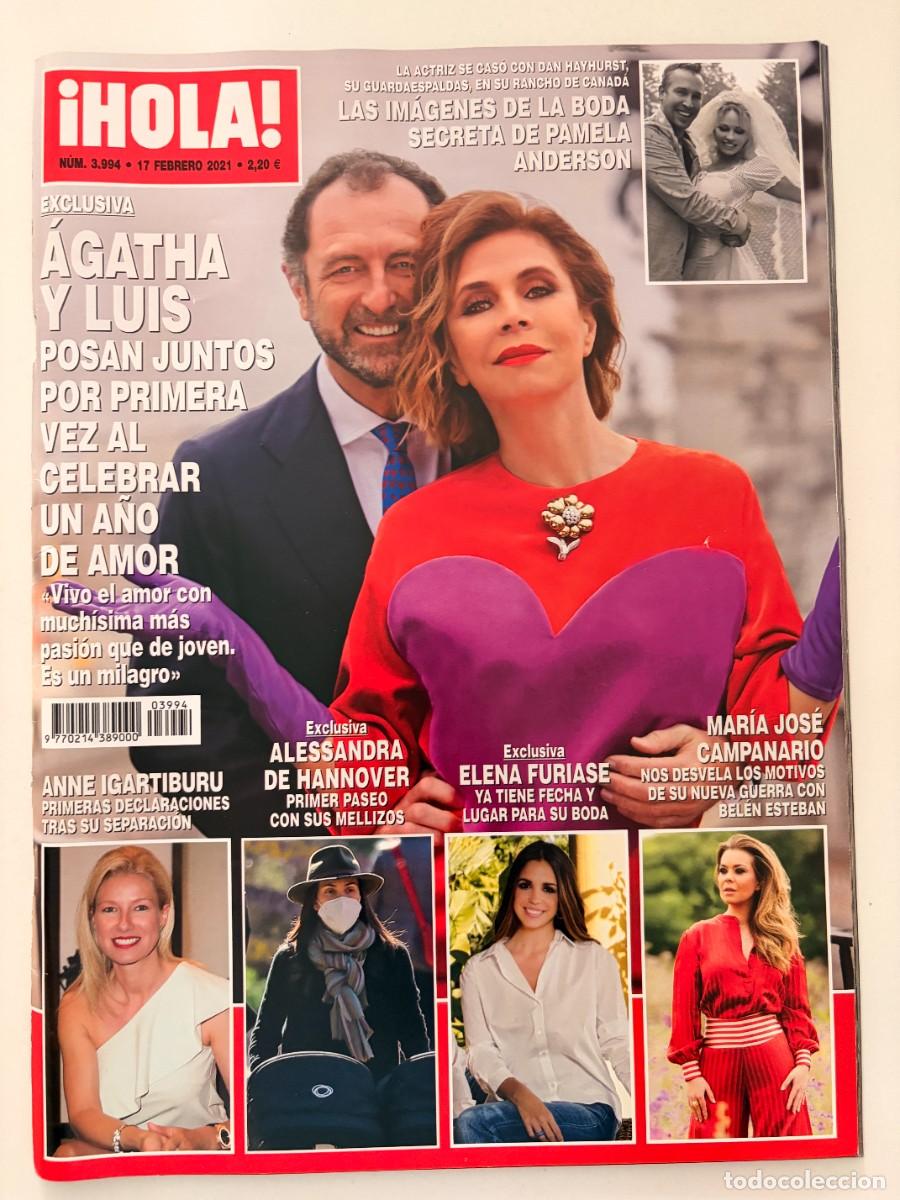 Collezionismo di Rivista &iexcl;Hola!: &iexcl;HOLA! N&ordm; 3.994. FEBRERO 2021. &Aacute;GATHA Y LUIS POSAN JUNTOS POR PRIMERA VEZ AL CELEBRAR UN A&Ntilde;O DE AMOR