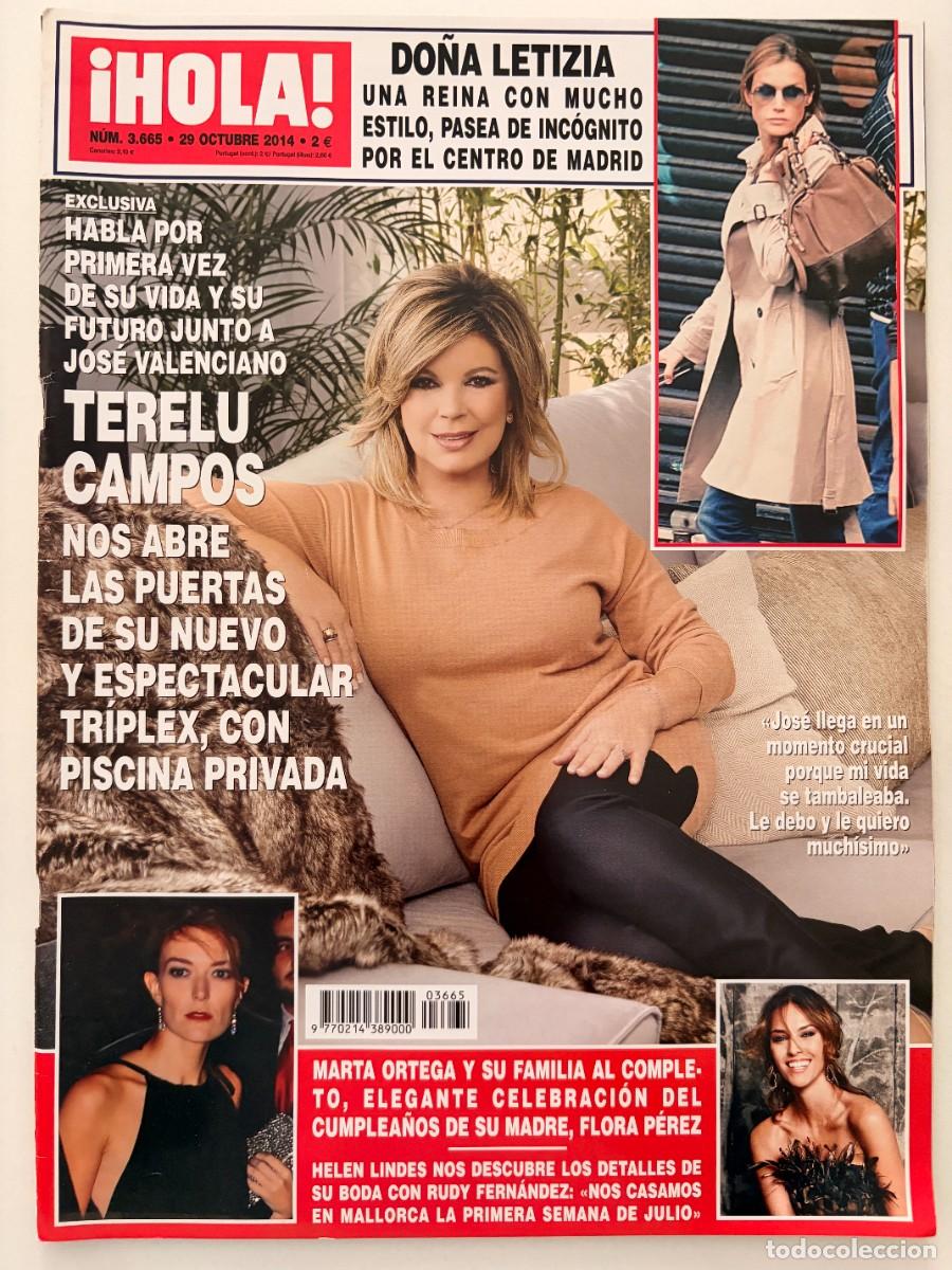 Coleccionismo de Revista Hola: &iexcl;HOLA! N&ordm; 3.665. OCTUBRE 2014. TERELU CAMPOS NOS ABRE LAS PUERTAS DE SU NUEVO TR&Iacute;PLEX. LEER.