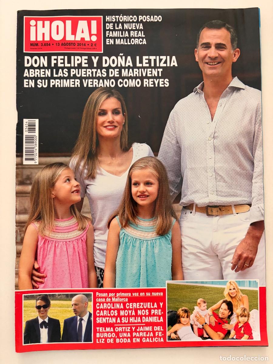 Coleccionismo de Revista Hola: &iexcl;HOLA! N&ordm; 3.654. AGOSTO 2014. DON FELIPE Y DO&Ntilde;A LETIZIA, PRIMER VERANO COMO REYES EN MARIVENT. LEER.