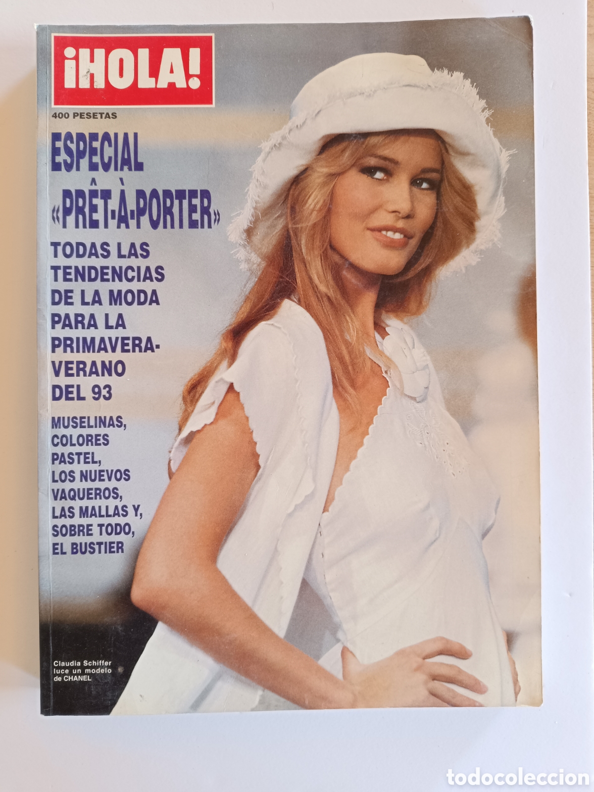 Coleccionismo de Revista Hola: Revista&nbsp;&iexcl;HOLA!. Moda &rdquo;Pr&ecirc;t-&agrave;-porter&rdquo; de la temporada Primavera-Verano de 1993. Claudia Schiffer.