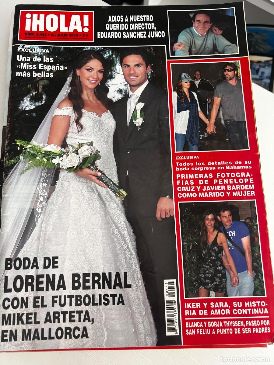 Coleccionismo de Revista Hola: HOLA! N&ordm; 3443. JULIO 2010. BODA DE LORENA BERNAL CON EL FUTBOLISTA MIKEL ARTETA EN MALLORCA.