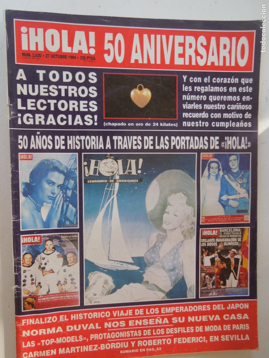 Coleccionismo de Revista Hola: HOLA REVISTA N&ordm; 2620 - 10-1994 WHITNEY HOUSTON.NIEVES HERREO.ARANTXA SANCHER VICARIO