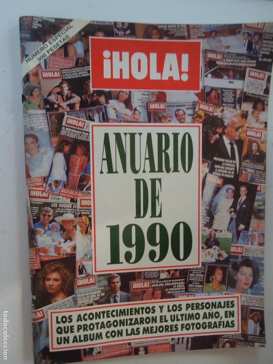 Coleccionismo de Revista Hola: HOLA , ANUARIO DE 1990 - LOS ACONTECIMIENTOS Y PERSONAJES QUE PROTAGONIZARON EL A&Ntilde;O