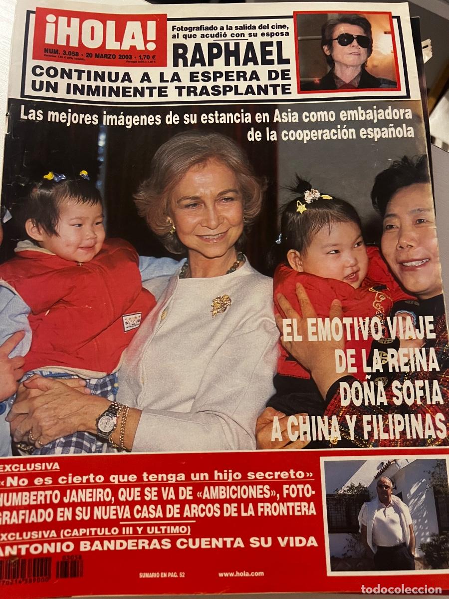 Coleccionismo de Revista Hola: &iexcl;HOLA! N&ordm; 3058. MARZO 2003. EL EMOTIVO VIAJE DE LA REINA DO&Ntilde;A SOF&Iacute;A A CHINA Y FILIPINAS.