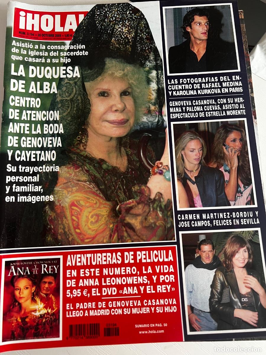 Coleccionismo de Revista Hola: HOLA! N&ordm; 3194. OCTUBRE 2005. LA DUQUESA DE ALBA CENTRO DE ATENCI&Oacute;N ANTE LA BODA DE GENOVEVA