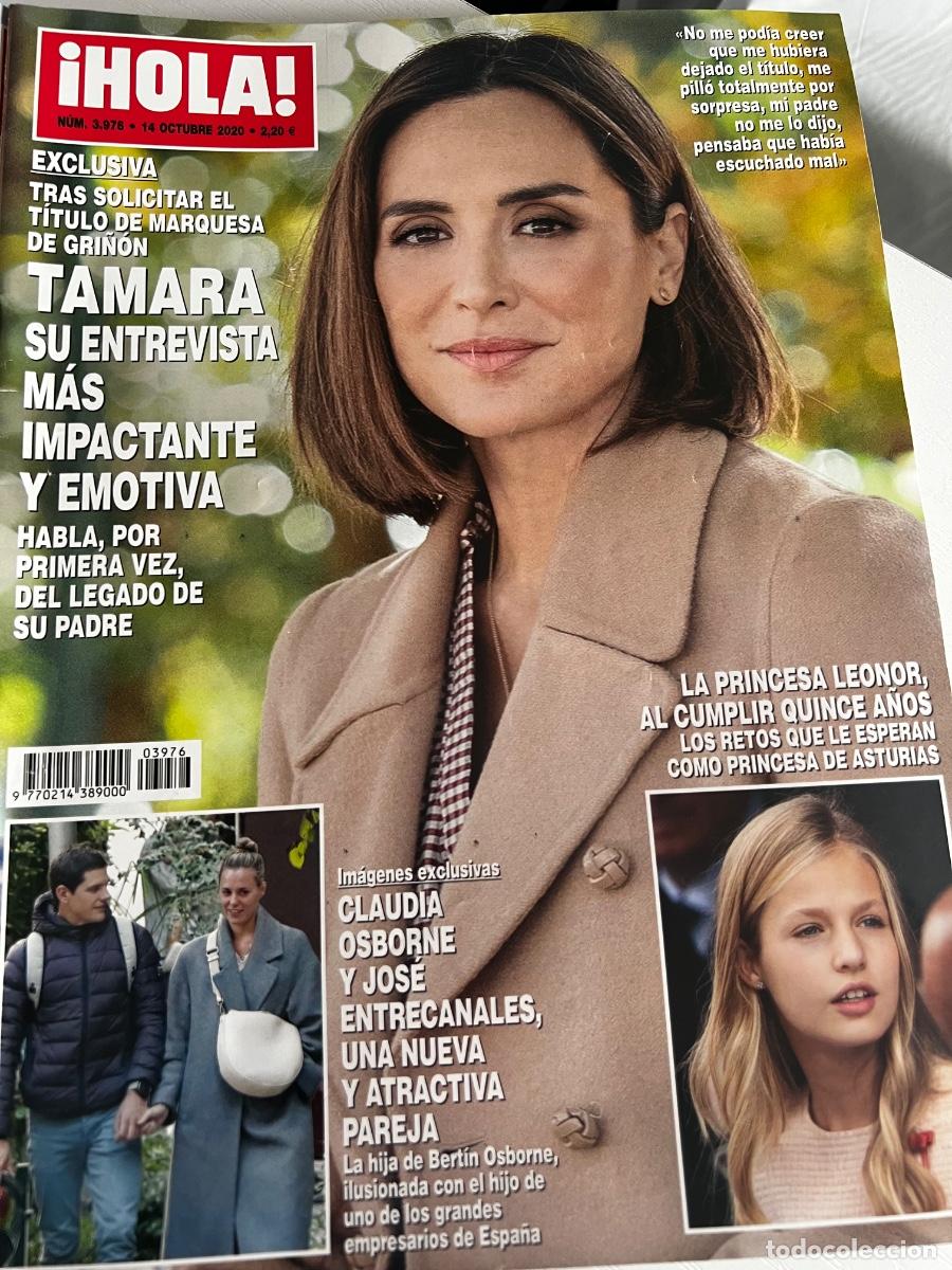 Coleccionismo de Revista Hola: HOLA! N&ordm; 3976. OCTUBRE 2020.TAMARA FALC&Oacute; SU ENTREVISTA M&Aacute;S IMPACTANTE Y EMOTIVA