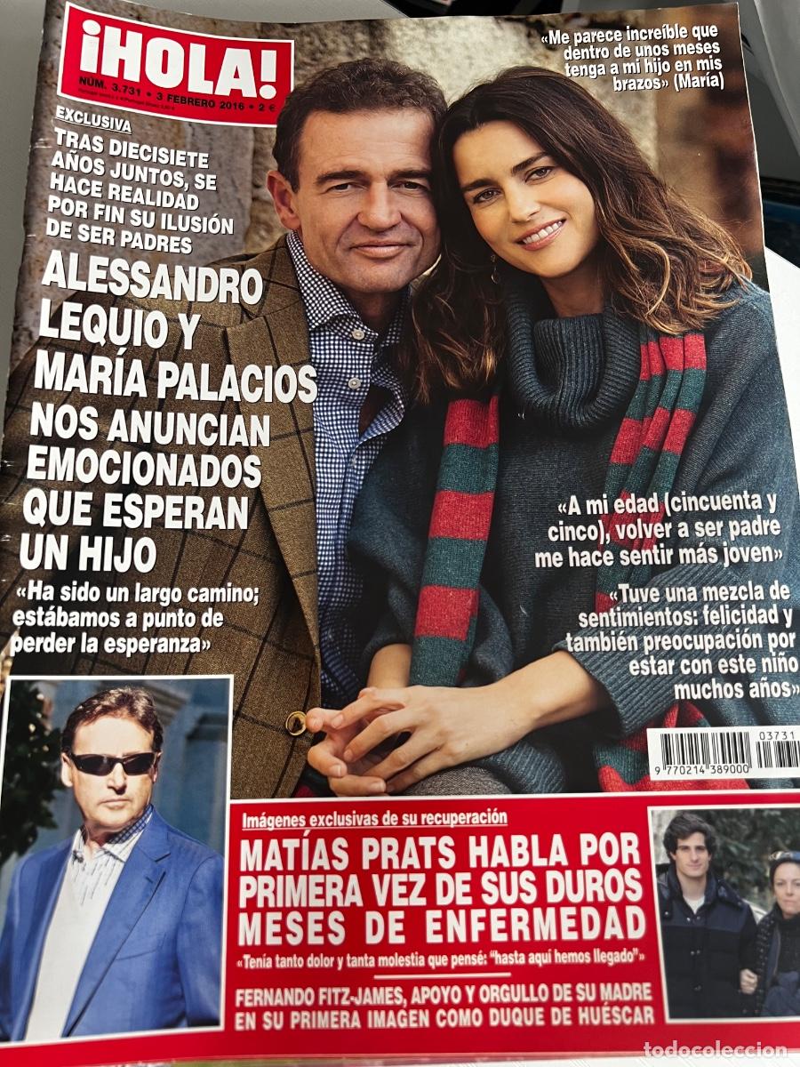 Coleccionismo de Revista Hola: HOLA! N&ordm; 3931. FEBRERO 2016. ALESSANDRO LECQUIO Y MAR&Iacute;A PALACIOS NOS ANUNCIA QUE ESPERAN UN HIJO