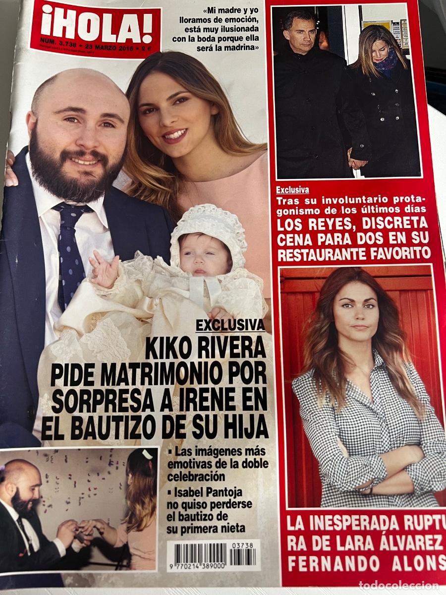 Coleccionismo de Revista Hola: HOLA! N&ordm; 3738. MARZO 2016. KIKO RIVERA PIDE MATRIMONIO POR SORPRESA A IRENE EN EL BAUTIZO DE SU HIJA
