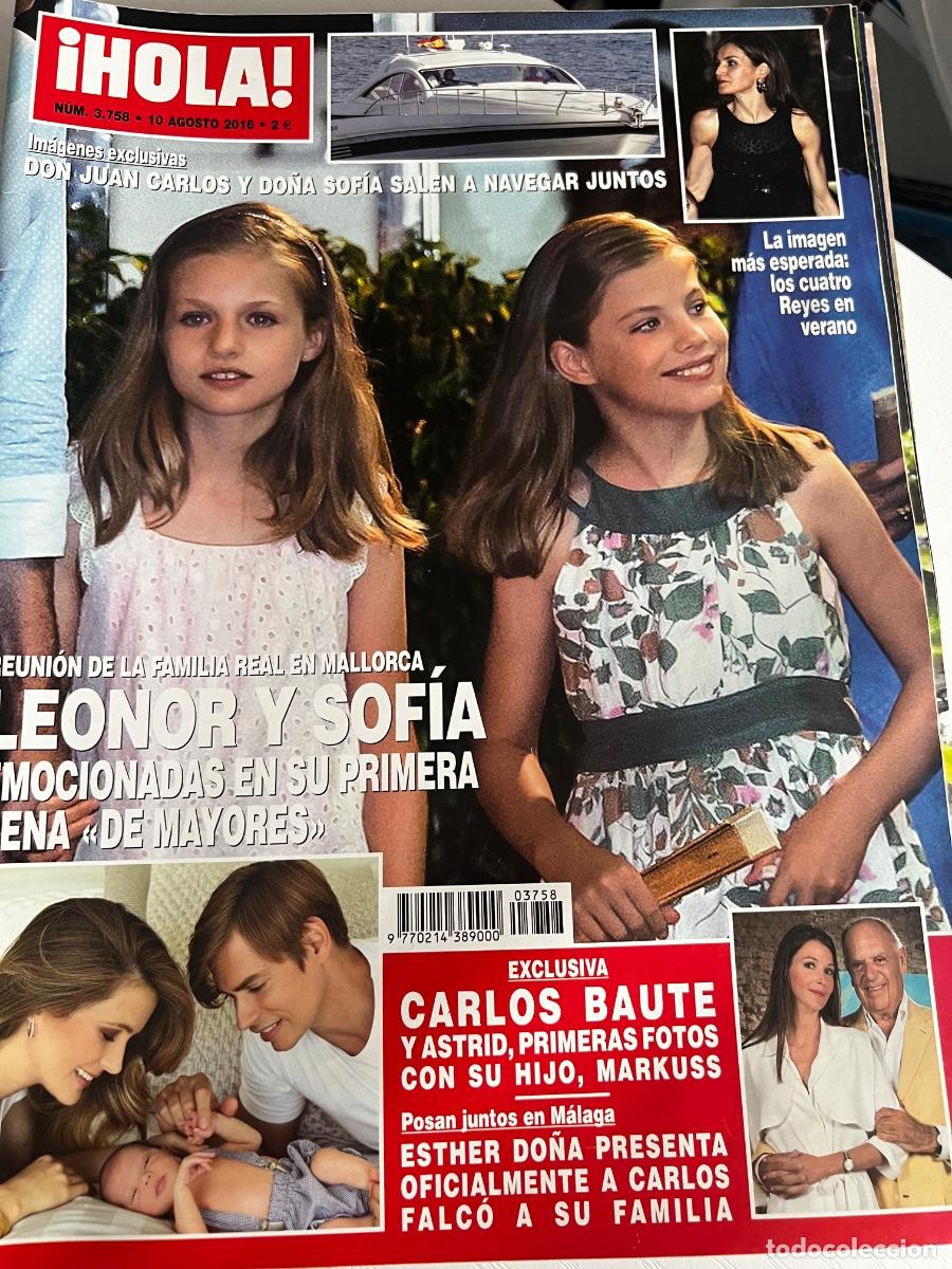 Coleccionismo de Revista Hola: HOLA! N&ordm; 3758. AGOSTO 2016. LEONOR Y SOFIA EMOCIONADA EN SU PRIMERA CENA DE MAYORES.