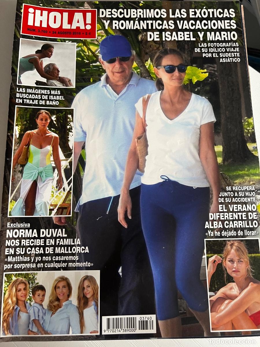 Coleccionismo de Revista Hola: HOLA! N&ordm; 3760. AGOSTO 2016. DESCUBRIMOS LAS EX&Oacute;TICAS Y ROM&Aacute;NTICAS VACACIONES DE ISABEL Y MARIO.