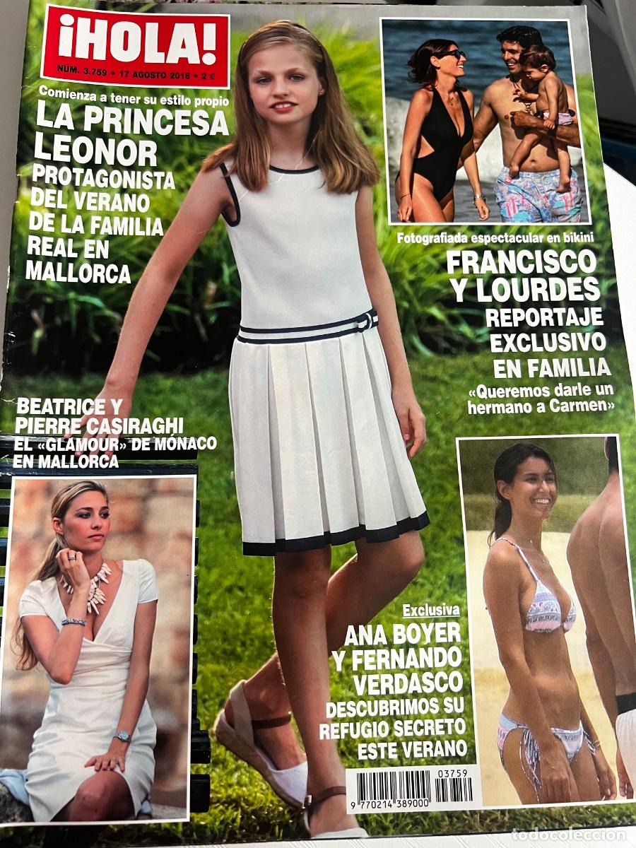 Coleccionismo de Revista Hola: HOLA! N&ordm; 3759. AGOSTO 2016. LA PRINCESA LEONOR PROTAGONISTA DEL VERANO DE LA FAMILIA REAL EN MALLORC