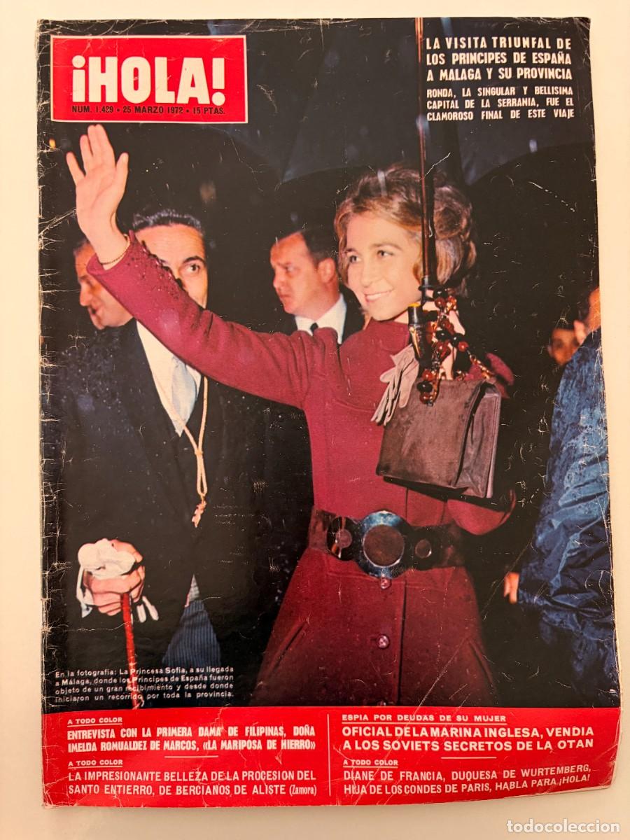 Coleccionismo de Revista Hola: &iexcl;HOLA! N&ordm; 1439. MARZO 1972. LA VISITA TRIUNFAL DE LOS PR&Iacute;NCIPES DE ESPA&Ntilde;A A M&Aacute;LAGA Y SU PROVINCIA. L