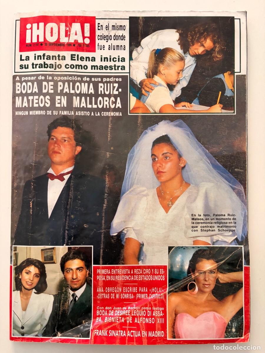 Collezionismo di Rivista &iexcl;Hola!: &iexcl;HOLA! N&ordm; 2197. SEPTIEMBRE 1986. LA INFANTA ELENA INICIA SU TRABAJO COMO MAESTRA. LEER.