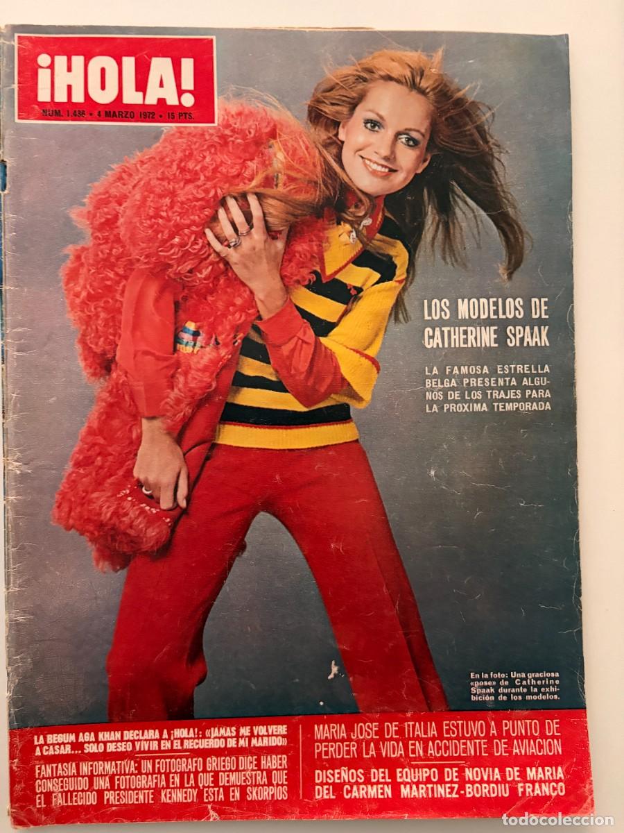 Coleccionismo de Revista Hola: &iexcl;HOLA! N&ordm; 1436. MARZO 1972. LOS MODELOS DE CATHERINE SPAAK. LEER.