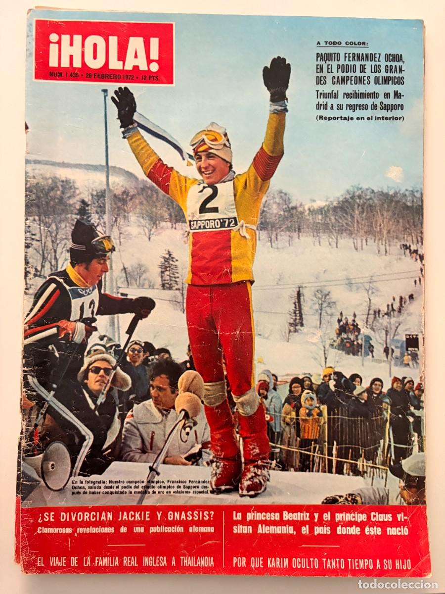Coleccionismo de Revista Hola: &iexcl;HOLA! N&ordm; 1435. FEBRERO 1972.PAQUITO FERN&Aacute;NDEZ OCHOA, EN EL PODIO DE LOS GRANDES CAMPEONES OL&Iacute;MPICOS