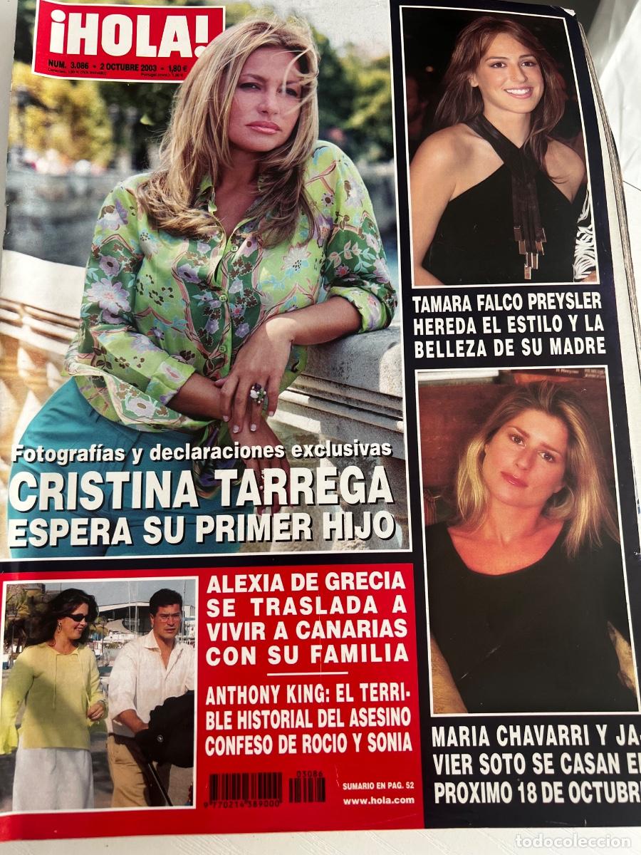 Coleccionismo de Revista Hola: &iexcl;HOLA! N&ordm; 3086. OCTUBRE 2003. CRISTINA T&Agrave;RREGA ESPERA SU PRIMER HIJO FOTOGRAF&Iacute;AS Y DECLARACIONES